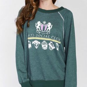 Wildfox Antisocial Club Crewneck Sweatshirt